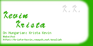 kevin krista business card